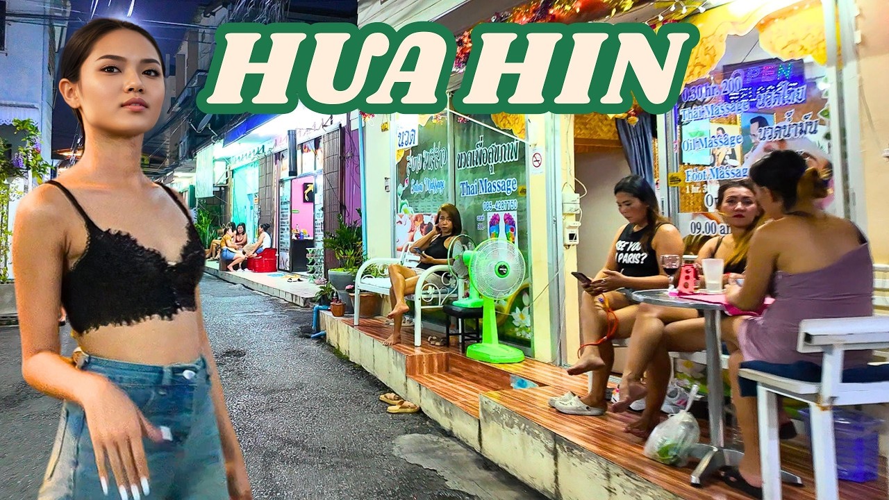 [4K] Walk around evening Hua Hin, Thailand today. Royal resort 2025