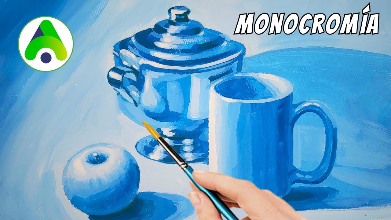🔵⚪Cómo pintar CON UN SOLO COLOR - Técnica: MONOCROMÍA