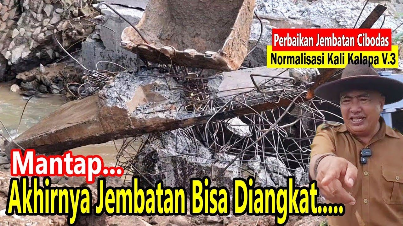 Akhirnya Jembatan Bisa Diangkat Sebagian - Perbaikan Jembatas & Normalisasi Kali Kalapa