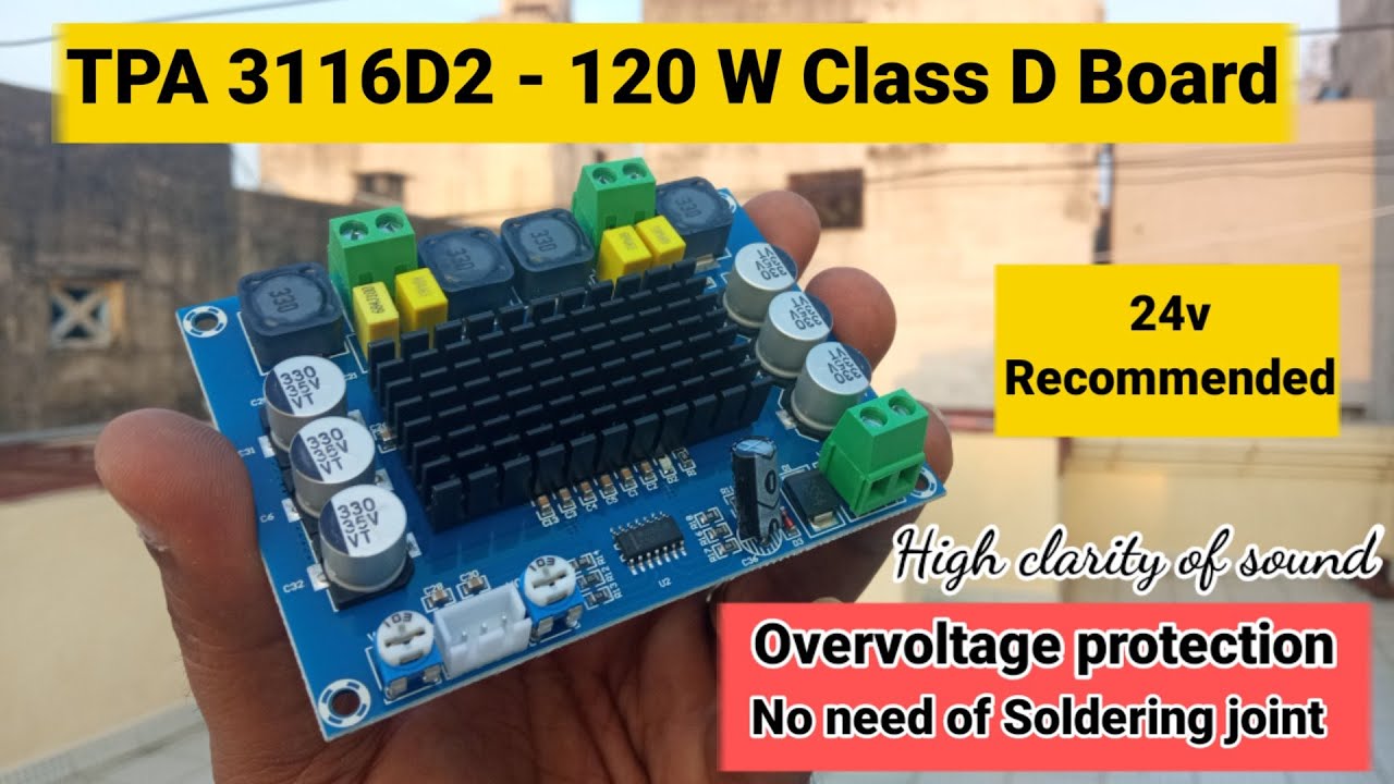 TPA3116D2 XH-M543 Class D 120W Dual Channel High Power Digital Power Amplifier Board | GKS Info Tech