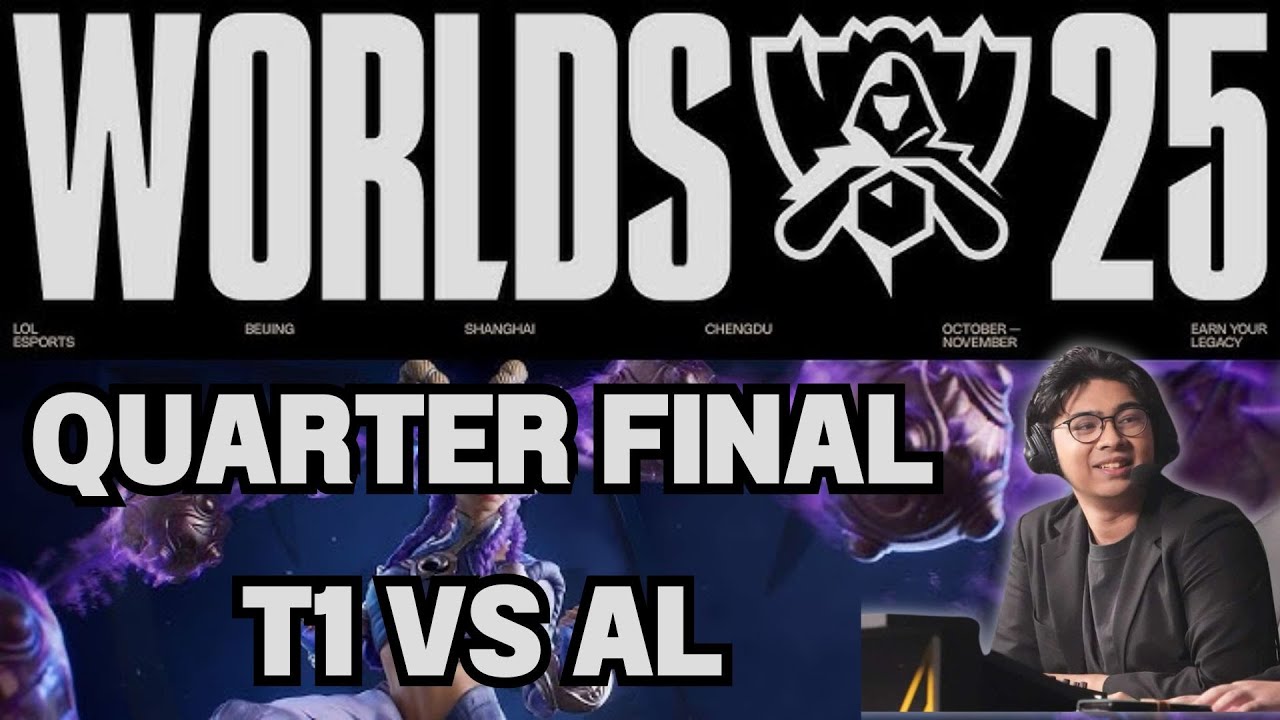 ดูแข่ง Worlds 2025 Quarter Final | T1 vs Anyone's Legend | #worlds2025 !form !tengu