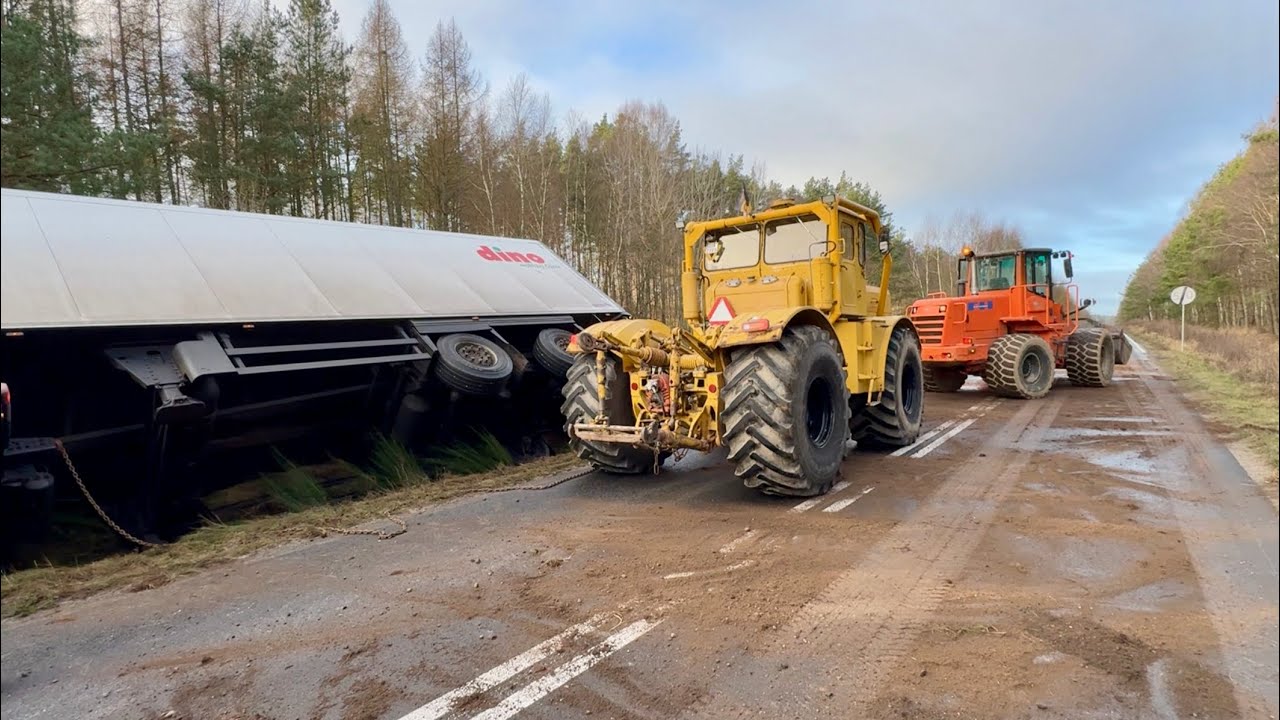 „POMOC DROGOWA” Kirowiec K700A + HITACHI W170 czyli CIĘŻARÓWKA W ROWIE… Rolnik Łukasz 