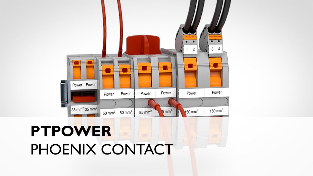 Wiring large conductors with PTPOWER high-current terminal blocks by PHOENIX CONTACT