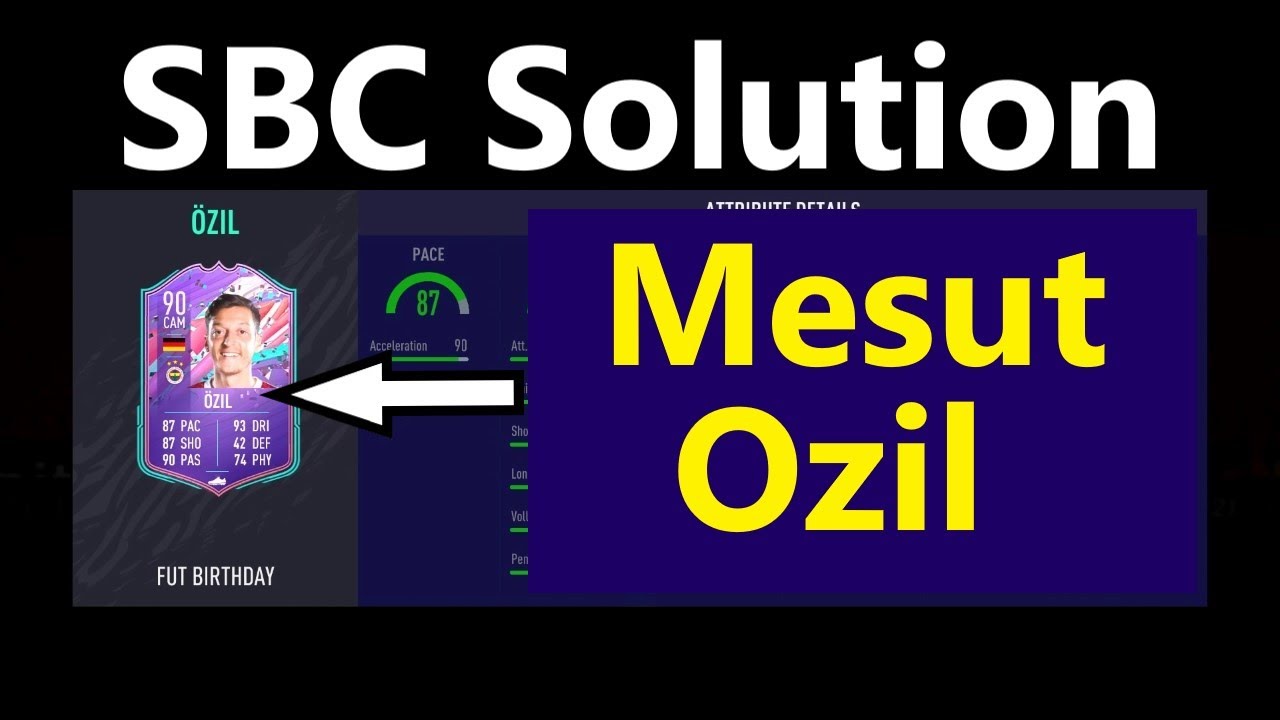 Mesut Ozil FUT Birthday SBC SOLUTION - FIFA 21