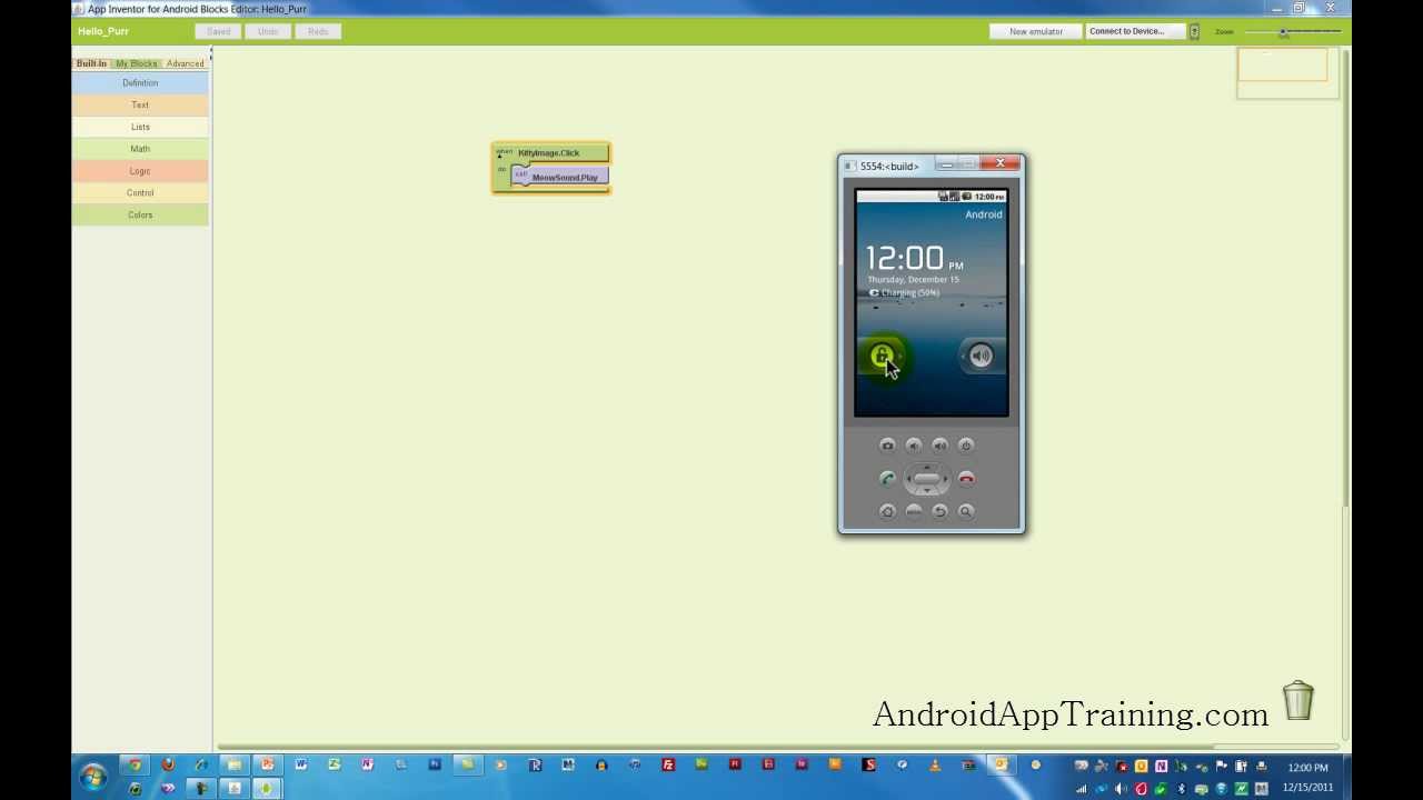 App Inventor: Using the Android Emulator Tutorial