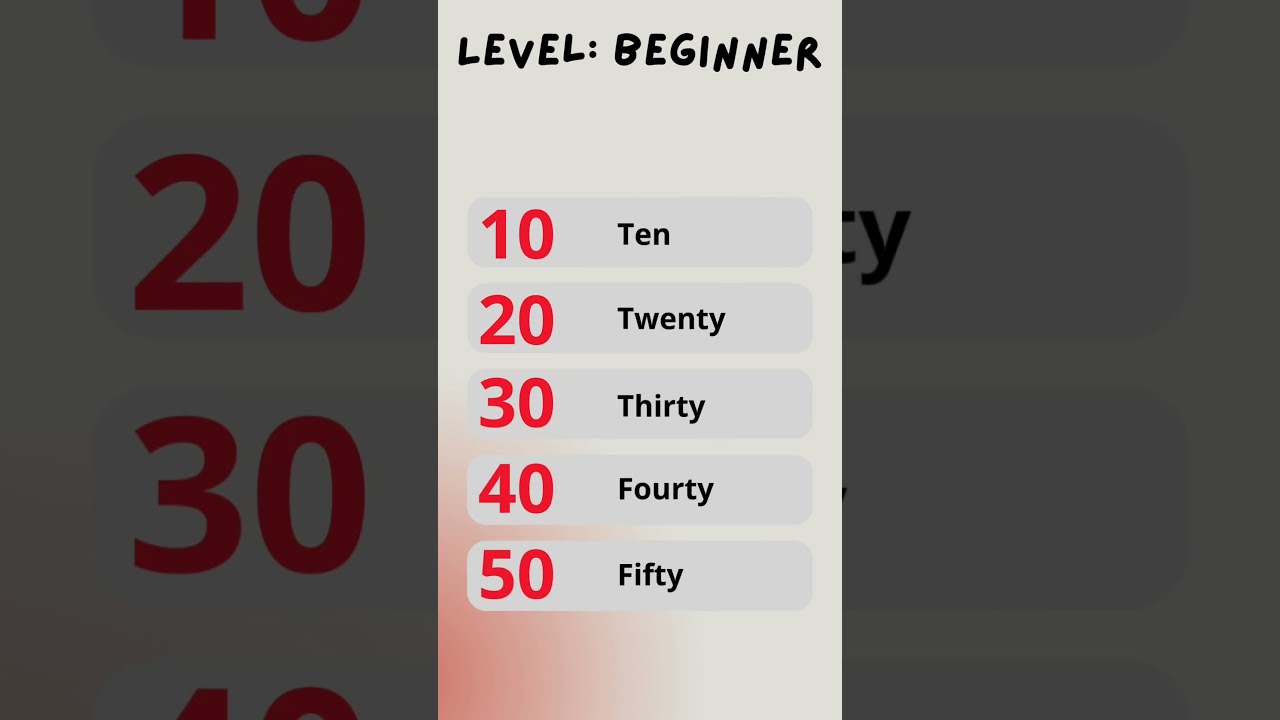 Learn English Numbers 10&ndash;50 | Count by Tens Easily!