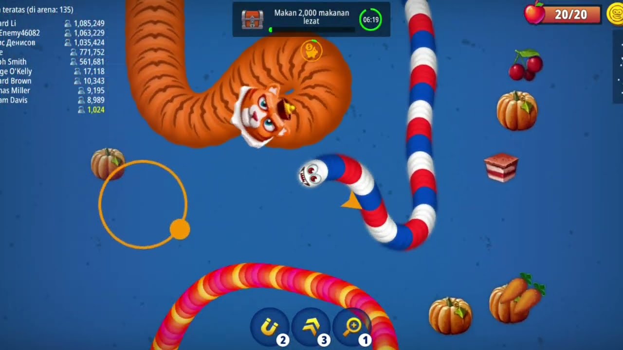 WormsZone.io Little vs Big Giant Worm part #1 | Worms Zone io 2022 best gameplay