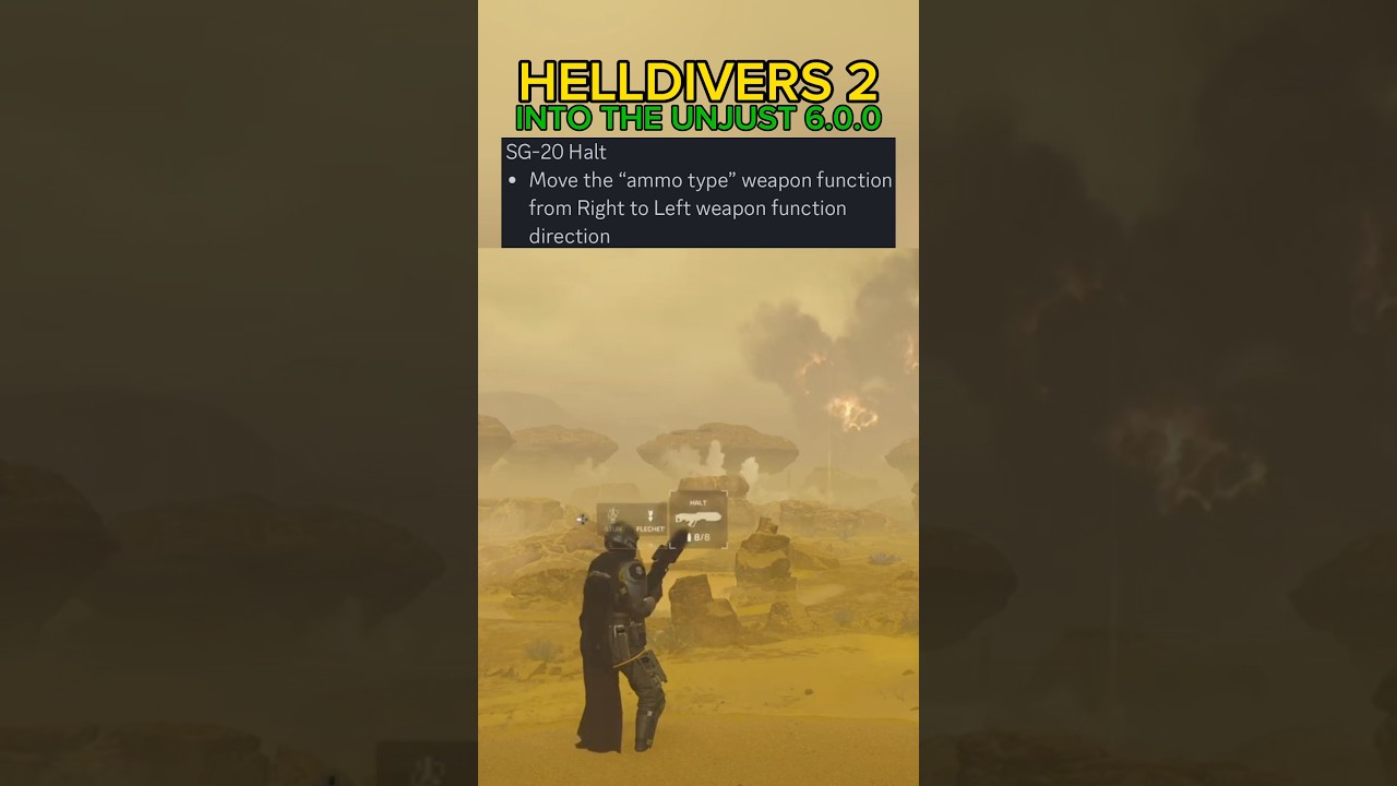 SG-20 Halt CHANGE After Patch Update 6.0.0 - Helldivers 2