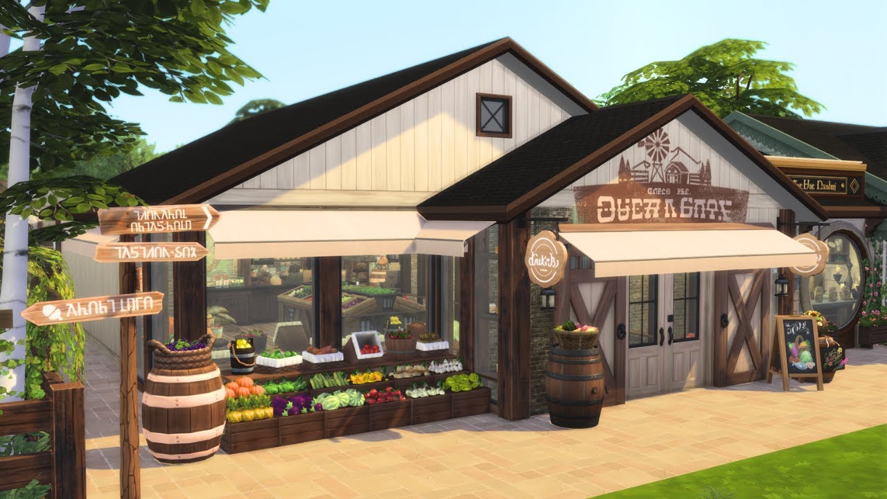 🥕 🐄 🍎 🐓TOUR PELA MINHA FAZENDA COMERCIAL NO THE SIMS 4: Mercearia, Empório Natural e Floricultura!