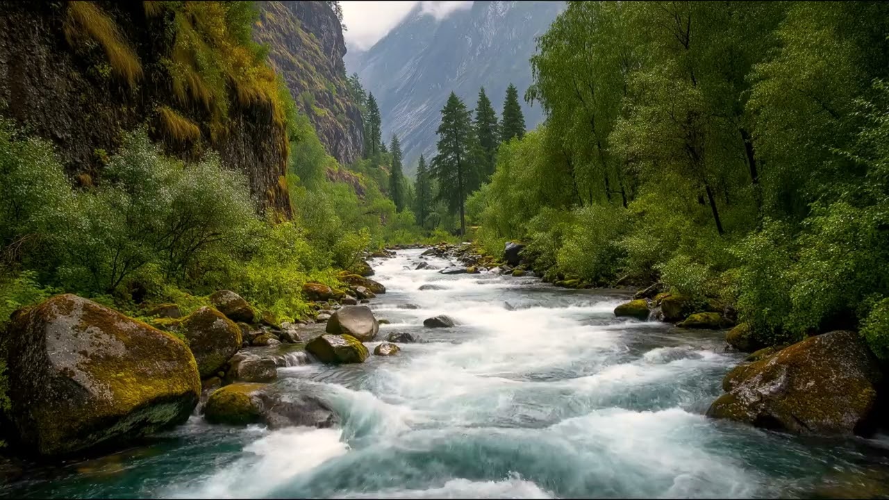 Flowing Forest Stream Sounds | Nature Ambience for Deep Relaxation & Sleep