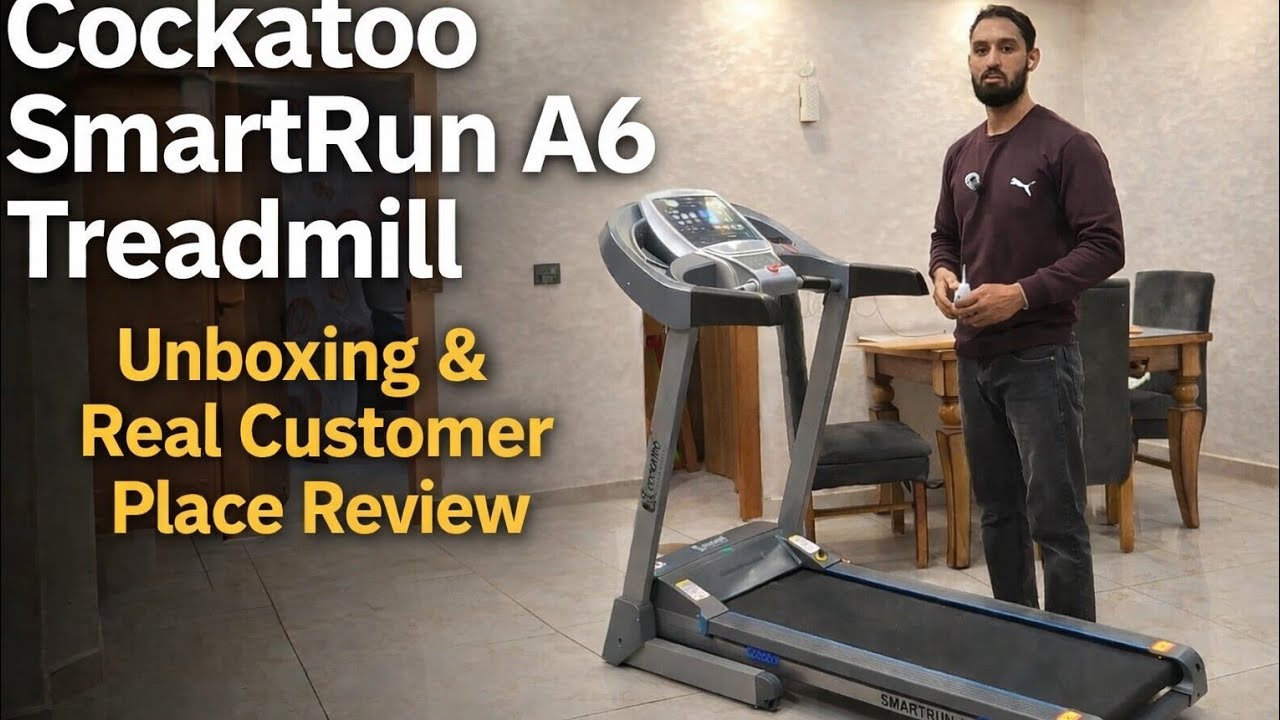 Cockatoo SmartRun A6 Motorized Treadmill Review | 6HP Peak | Auto Incline | Bluetooth MP3 #HomeGym