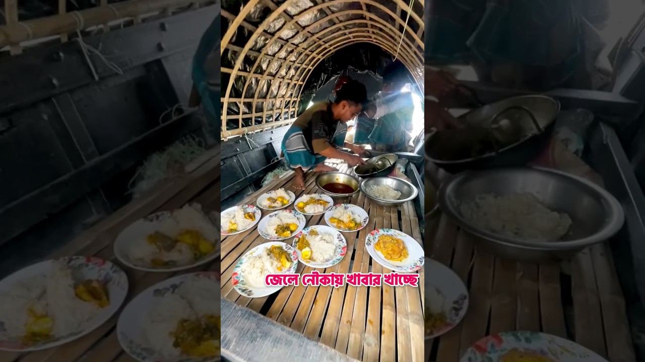The fisherman is eating on the boat.