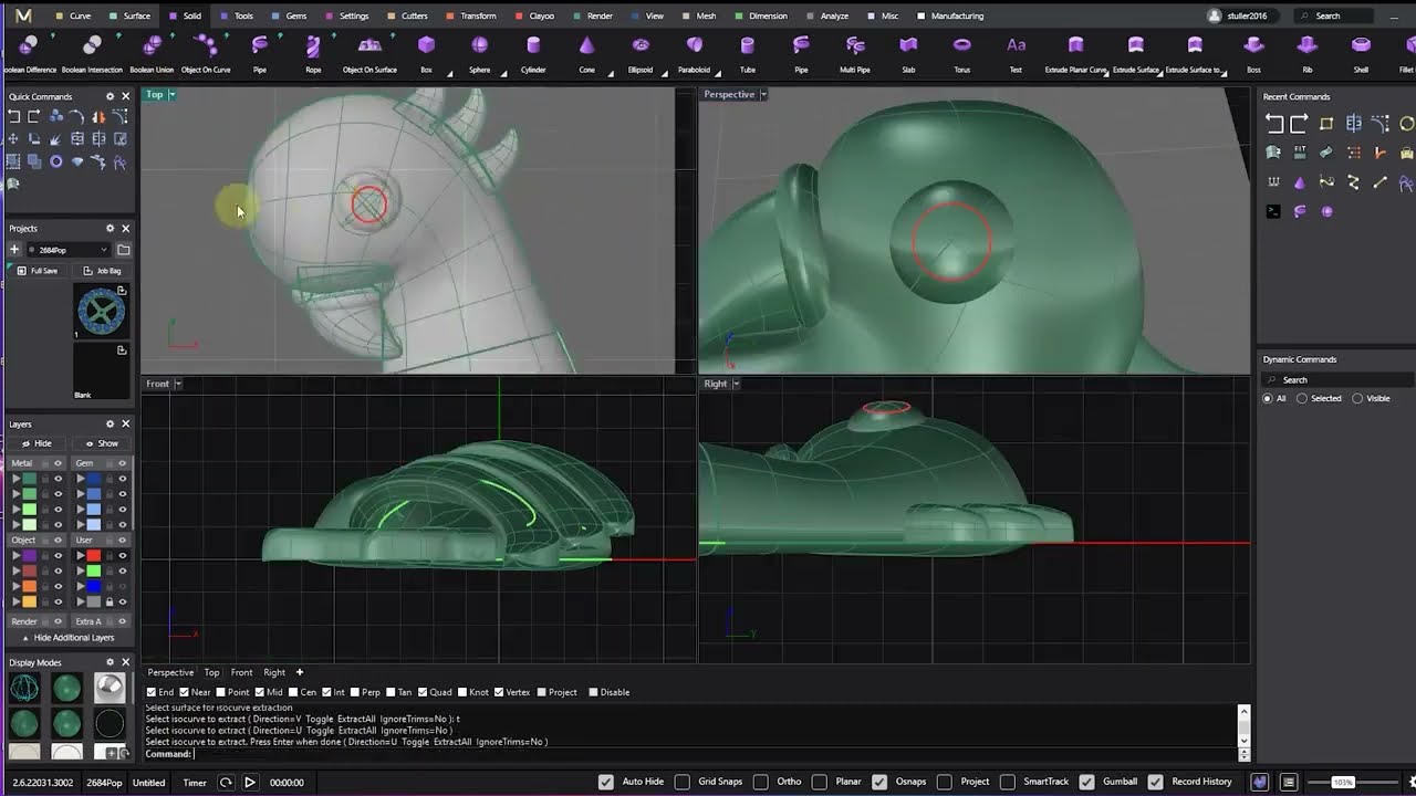 Parrot Surface Modeling in MatrixGold by Mohsen MohammadVali