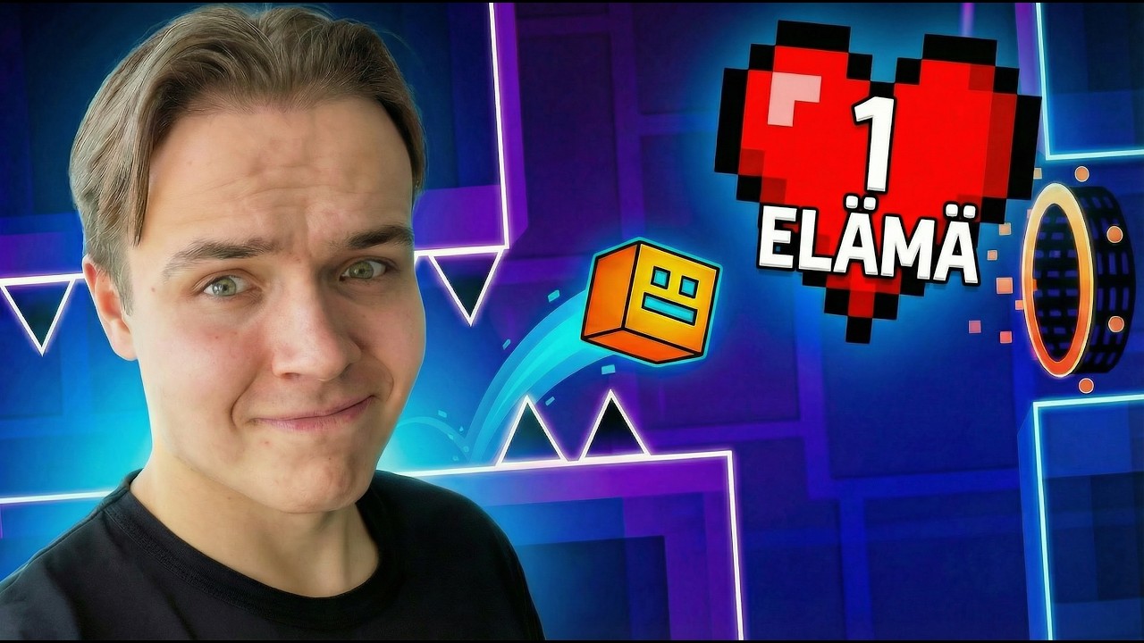 Geometry Dash MUTTA Jos Kuolen, Live P&Auml;&Auml;TTYY! (3 EL&Auml;M&Auml;&Auml;)