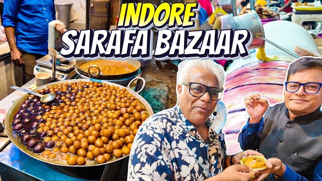 Non-Stop Eating Street Food at Sarafa Bazaar, Indore | Part 1 😋🔥