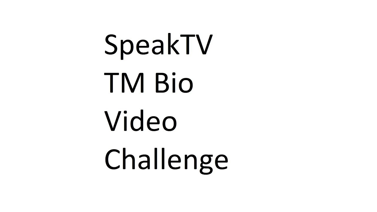 Video Challenge Toastmaster Bio