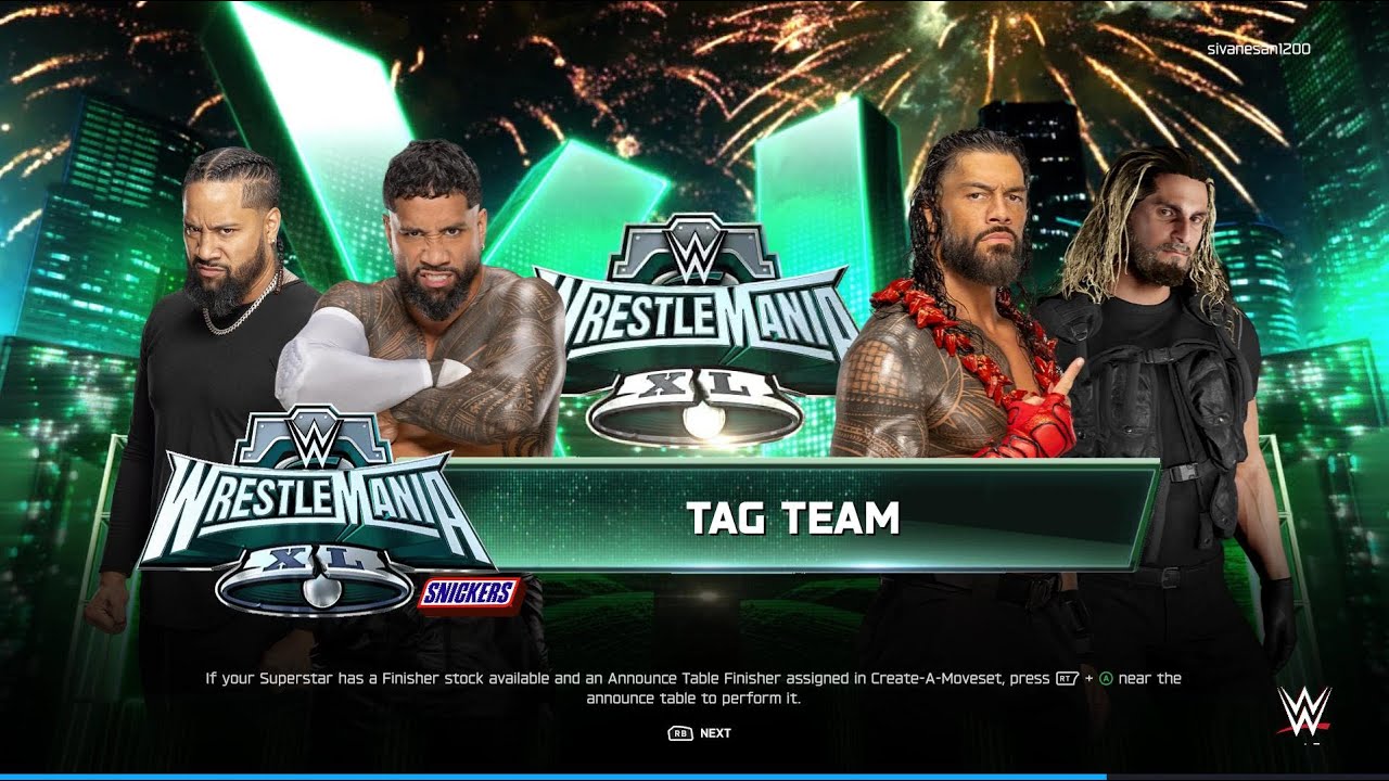 FULL MATCH : Roman Reigns & Seth Rollins Vs Jimmy & Jey uso | 2026 Tag Team Tournament | #gaming300