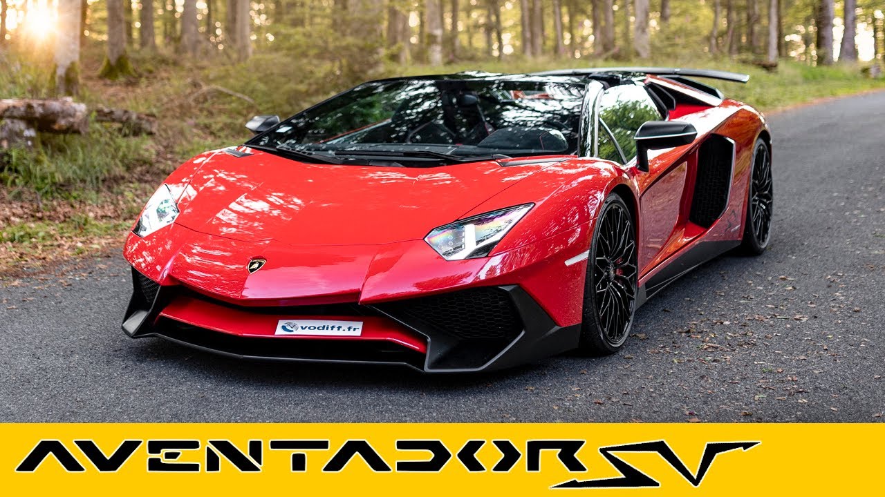 LAMBORGHINI AVENTADOR SV : RARE SUPERCAR SUR SPLENDIDE ROUTE DE MONTAGNE ! 4K