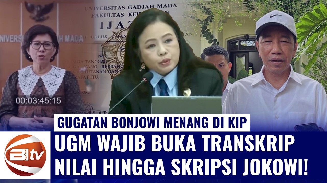 [FULL] Tok! Gugatan Bonjowi Menang di KIP, UGM Wajib Buka Transkrip Nilai Hingga Skripsi Jokowi!