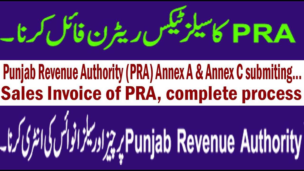 How to file Punjab Revenue Authority (PRA) sales tax return | Purchase & Sales Invoices | Info Tax |