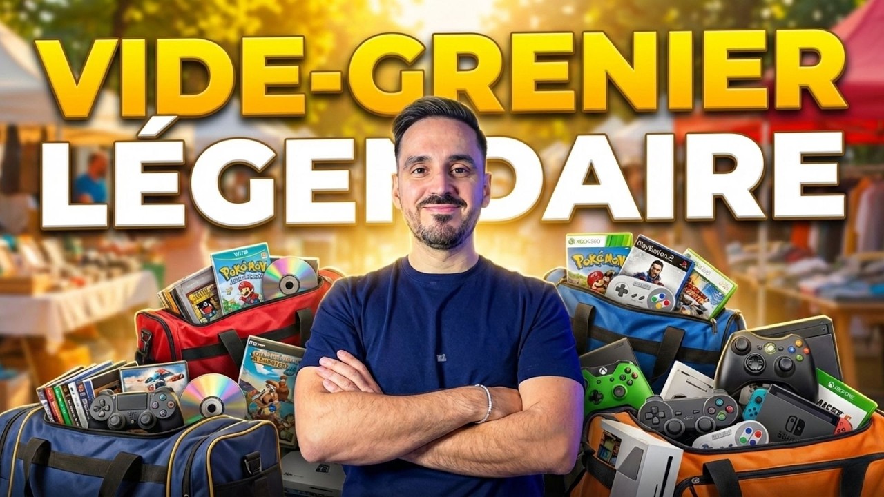 VIDE-GRENIER ULTIME : Un lot de consoles, un sac de jeux… Et une xbox one reconstituée en live !