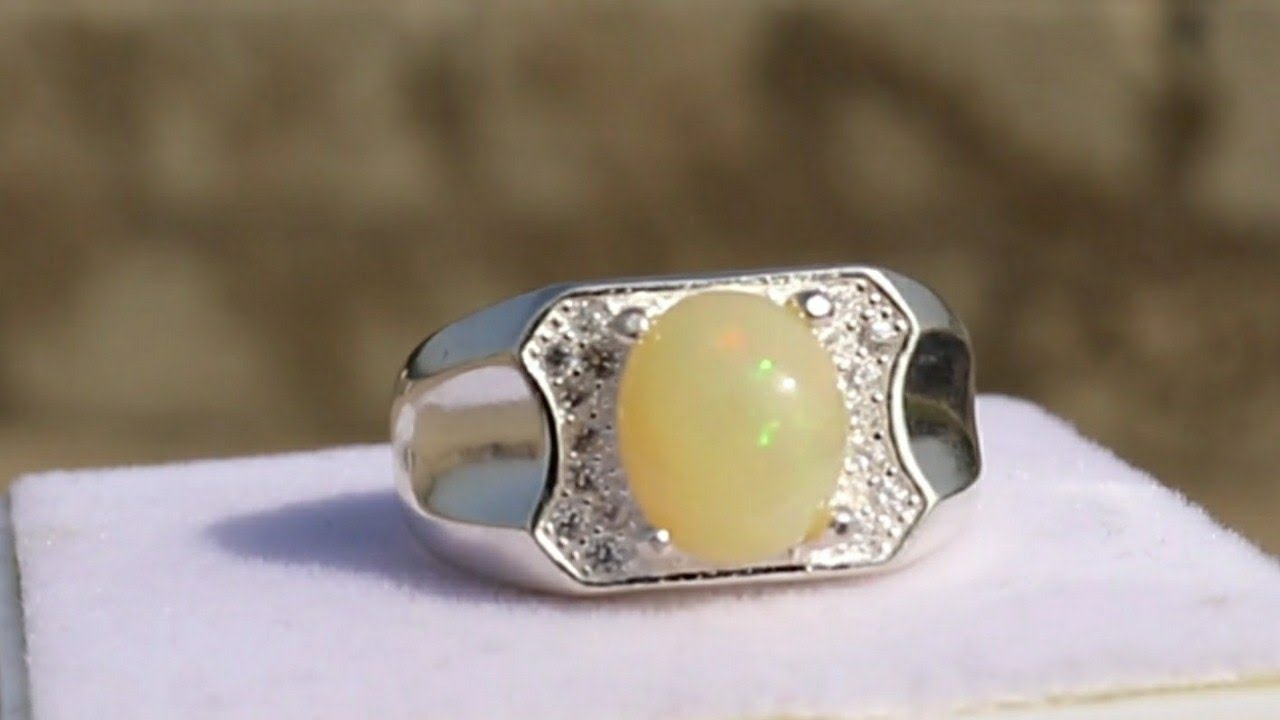 White Opal Ring Design ||Opal White Ethopian|| 925 ring design for men || @shamshergemstones2218