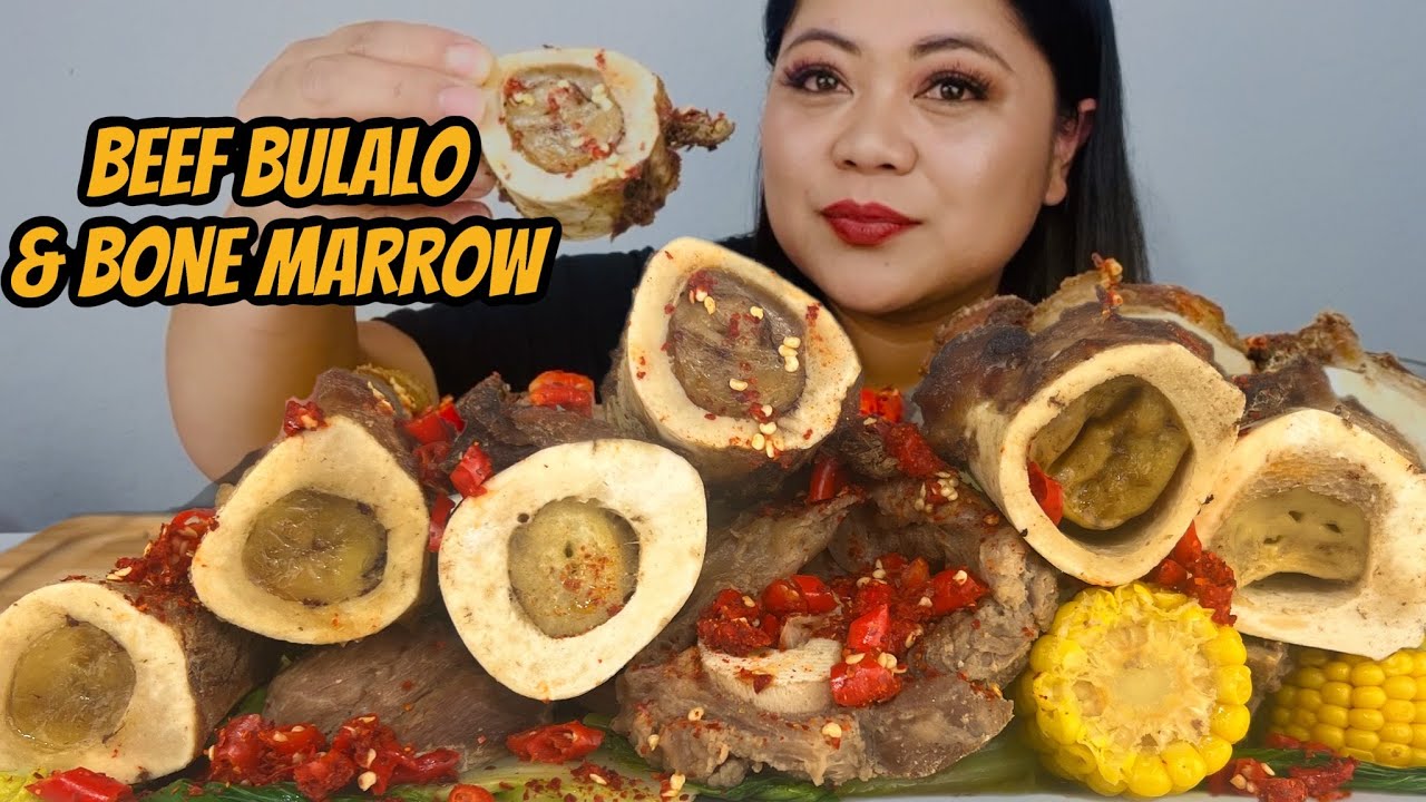 SPICY BEEF BONE MARROW & BEEF BULALO | FILIPINO FOOD | EATING SHOW | MUKBANG WITH MINI ME