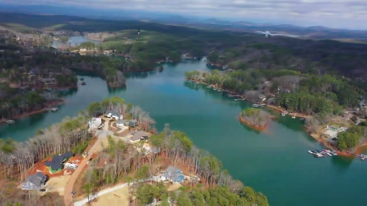 Aerial Video Lot 131 Harbor Point Lake Keowee Waterfront Lot