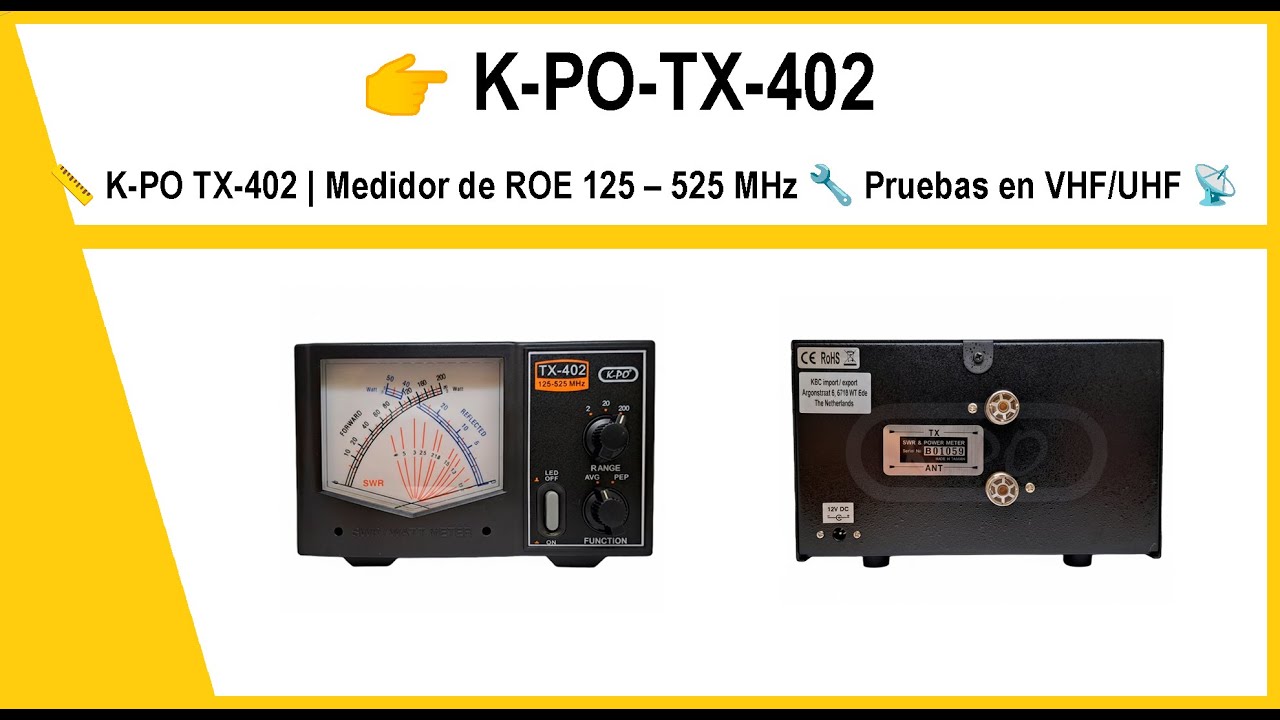 📏 K-PO TX-402 | КСВ-метр 125–525 МГц 🔧 Тестирование VHF/UHF 📡