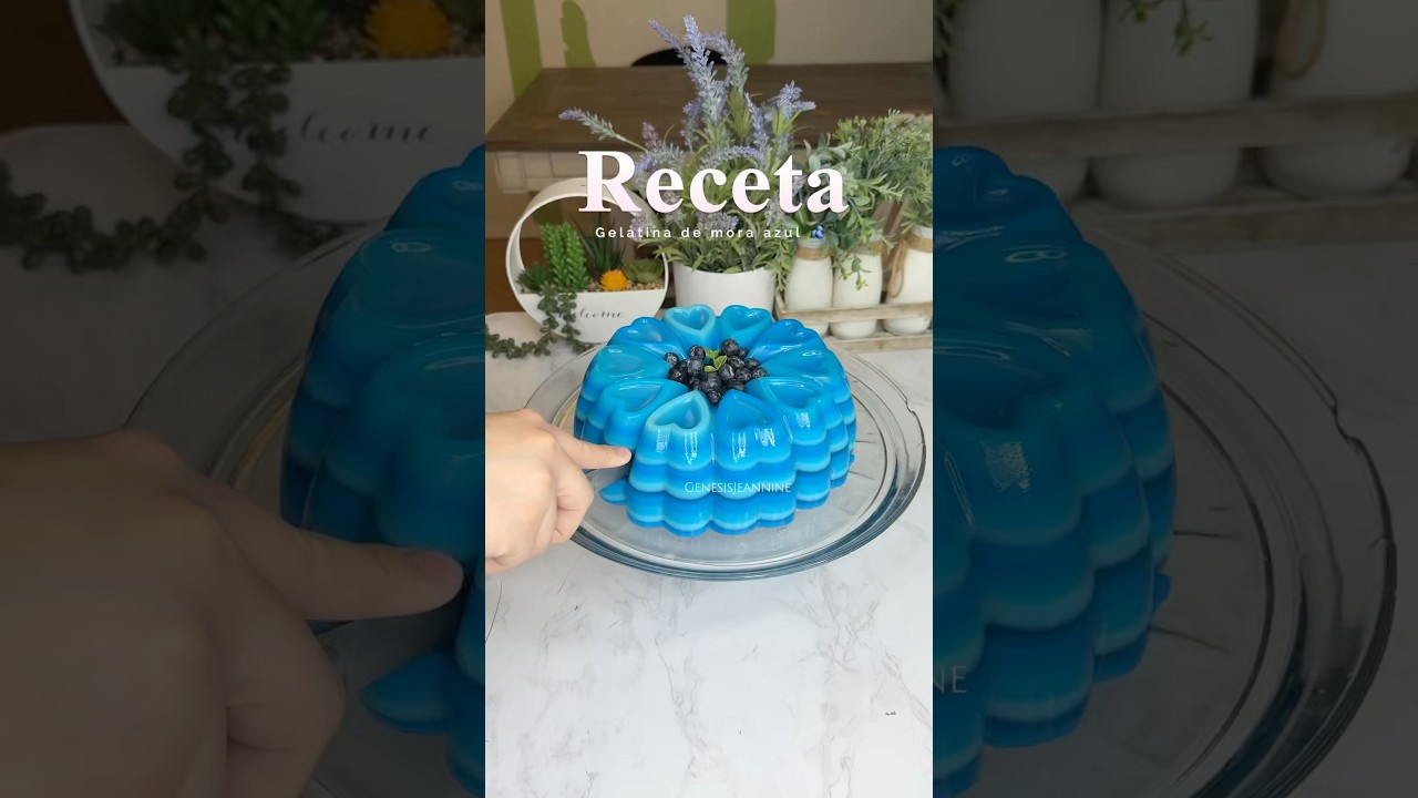 Gelatina de mora azul 🫐 #gelatina #jelly #jello #dessert #recipe #postres #recetas #viralshorts