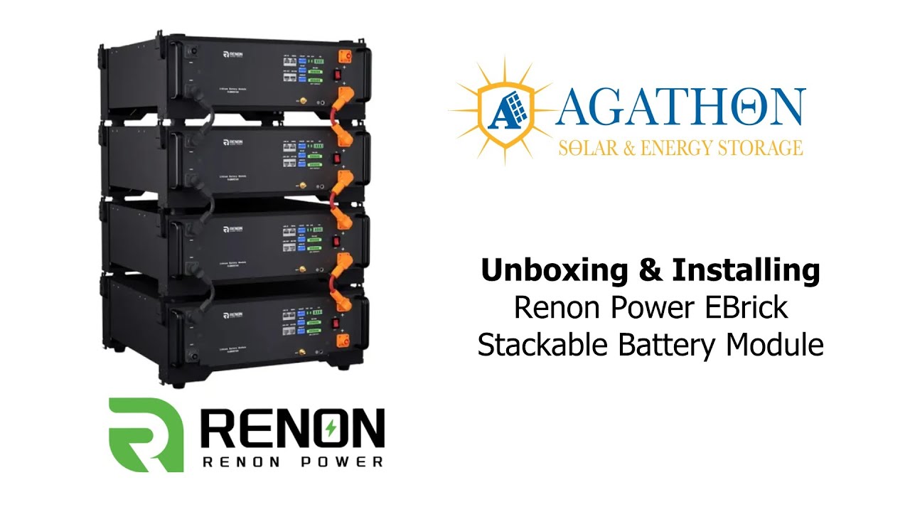 Agathon Solar and Energy Solutions - Unboxing and Installing Renon Power EBrick Module
