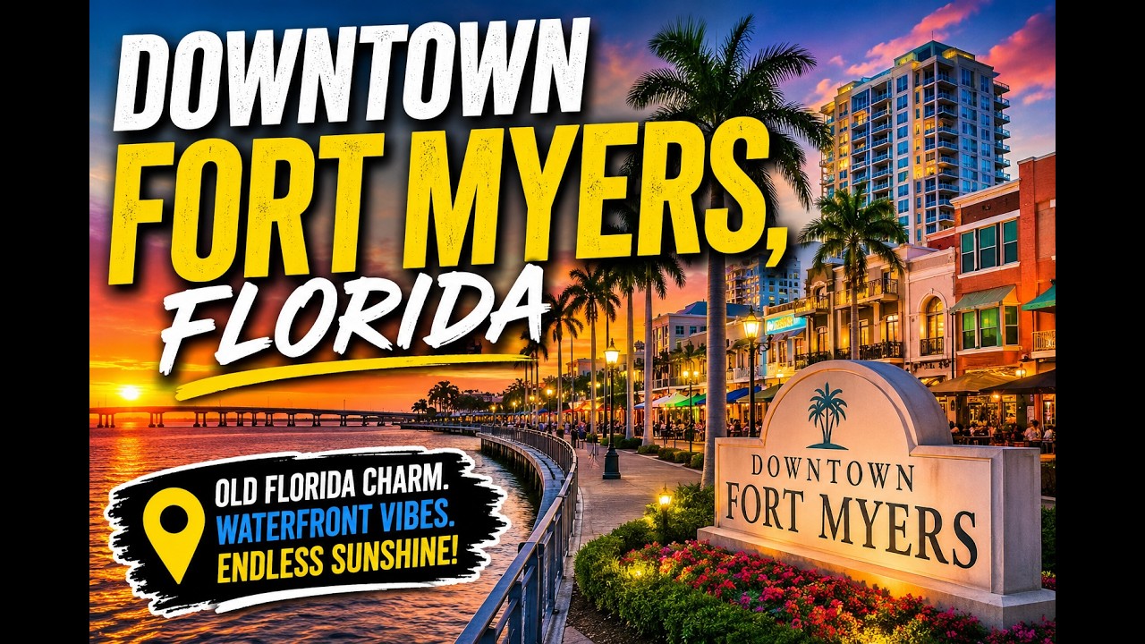 Fort Myers Downtown Florida Peaceful City Driving Tour | Fort Mayers | florida | Fort Myers
