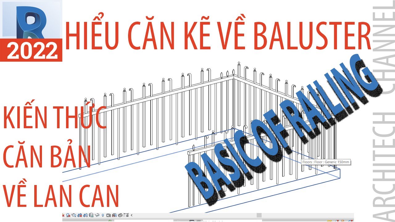 Revit cho người mới bắt đầu: Hướng dẫn cặn kẽ về Baluster trong Railing (cách làm làn can cầu thang)
