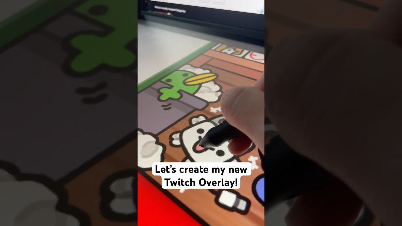 New Twitch Overlay for the New Year !👾 #streamoverlay #twitch #twitchstreamer #digitalart #kawaii