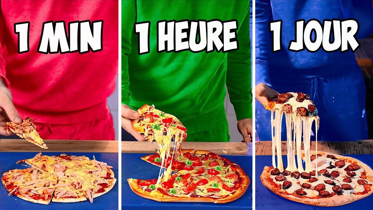 1 minute vs 1 heure vs 1 jour Pizza par VANZAI