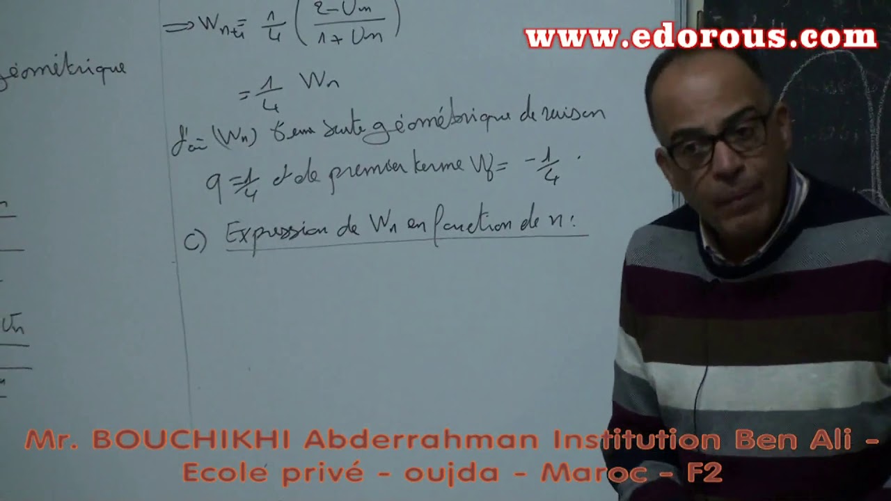 Cours et exercices de mathématiques-Partie 2 - Pr. BOUCHIKHI Abderrahmane  institution ben ali oujda