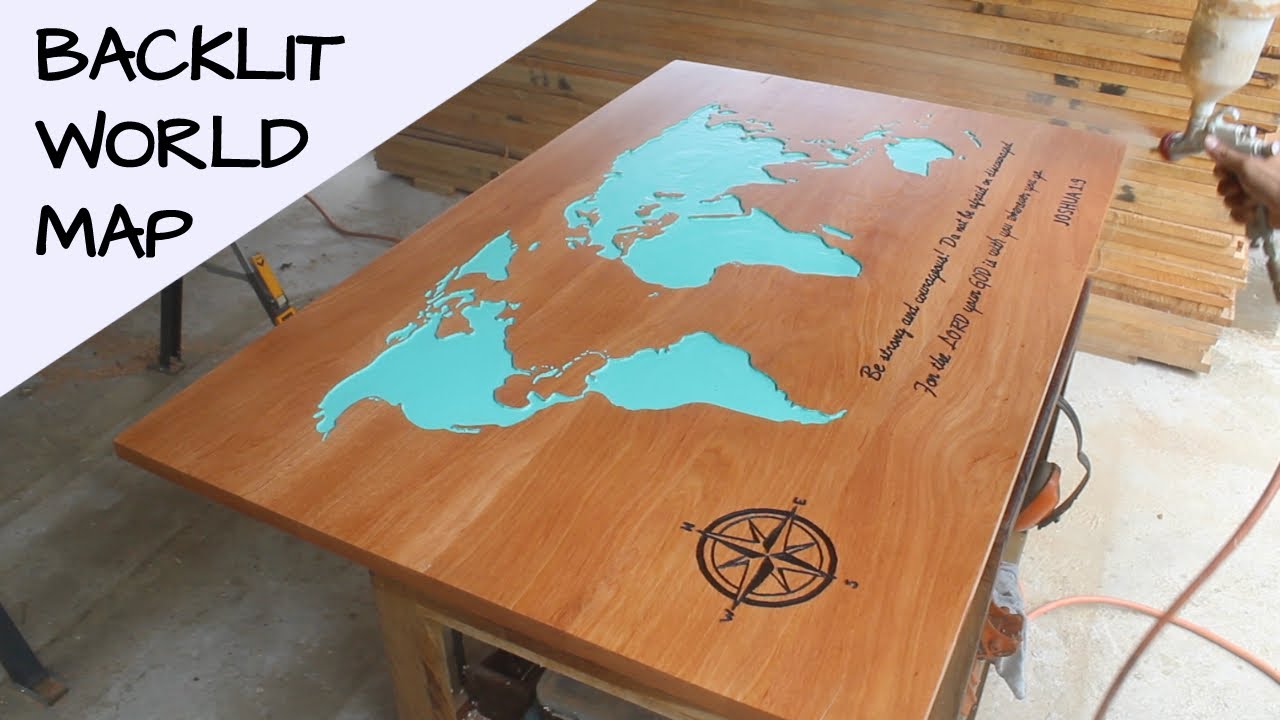 How to Make a Wooden World Map | LED Backlit Wall Art