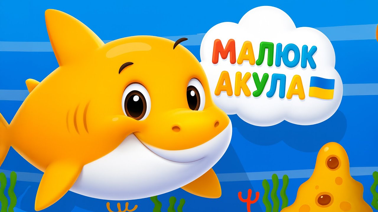 BABY SHARK українською мовою МАЛЮК АКУЛА! Дитяча пісенька для малюків | Танці для дітей