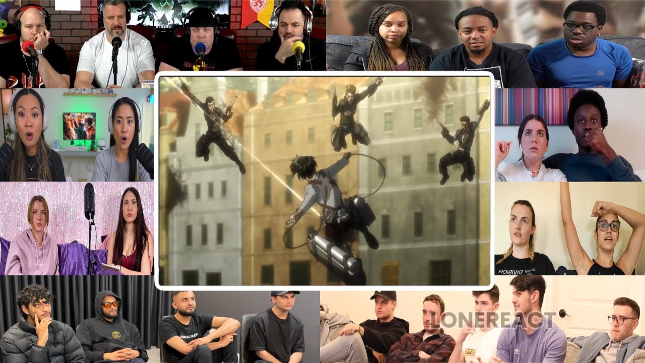 Levi vs the Cowboy Gunman Scene - Attack on Titan S3 Ep2 | Reaction Mashup
