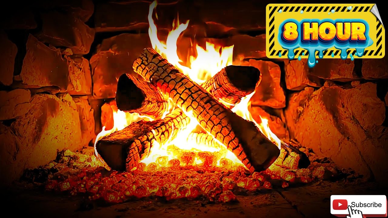 🔥 8 Hour Realistic Fireplace – Relax, Sleep & Study 🔥 🛌 #relaxing #sleep #keşfet #relax #fireplace