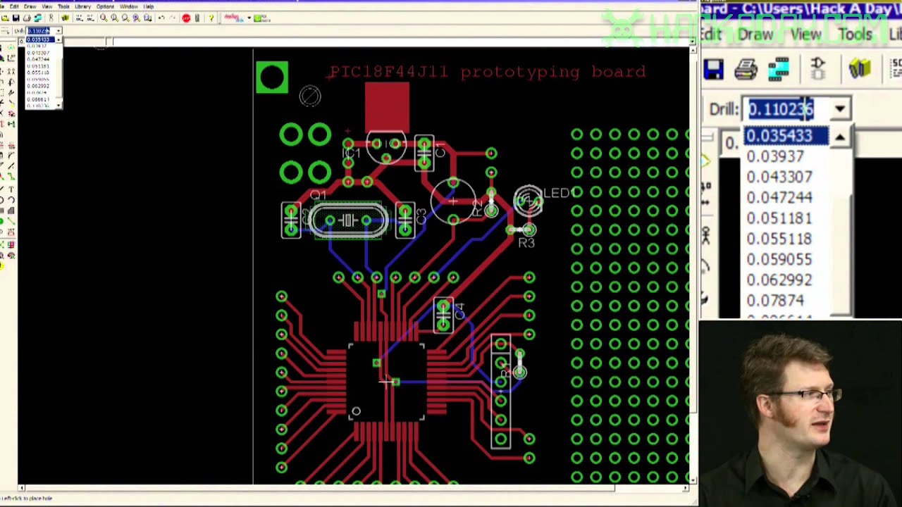 Eagle CAD - Layout Hole