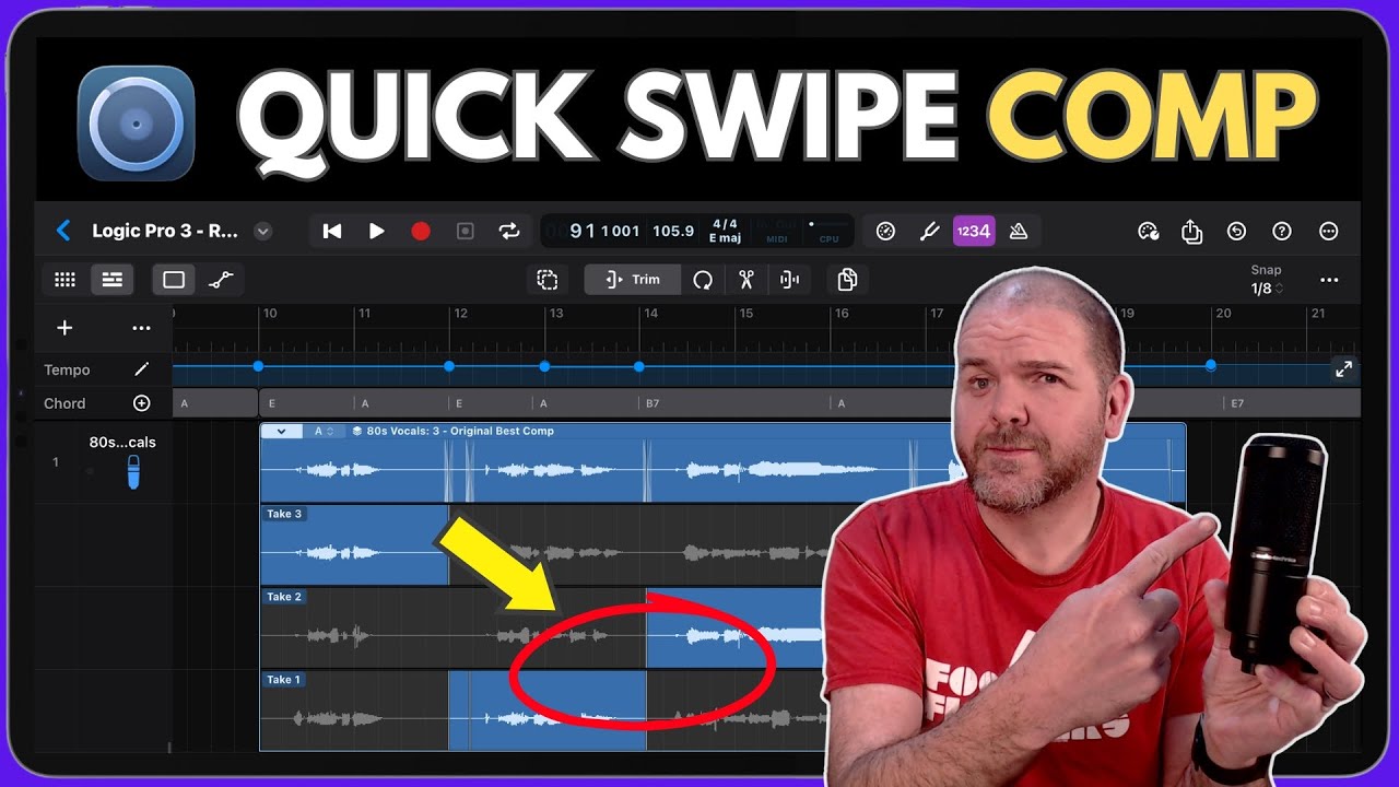 Logic Pro для iPad 3.0 | Быстрое создание композиций с помощью свайпов (урок)