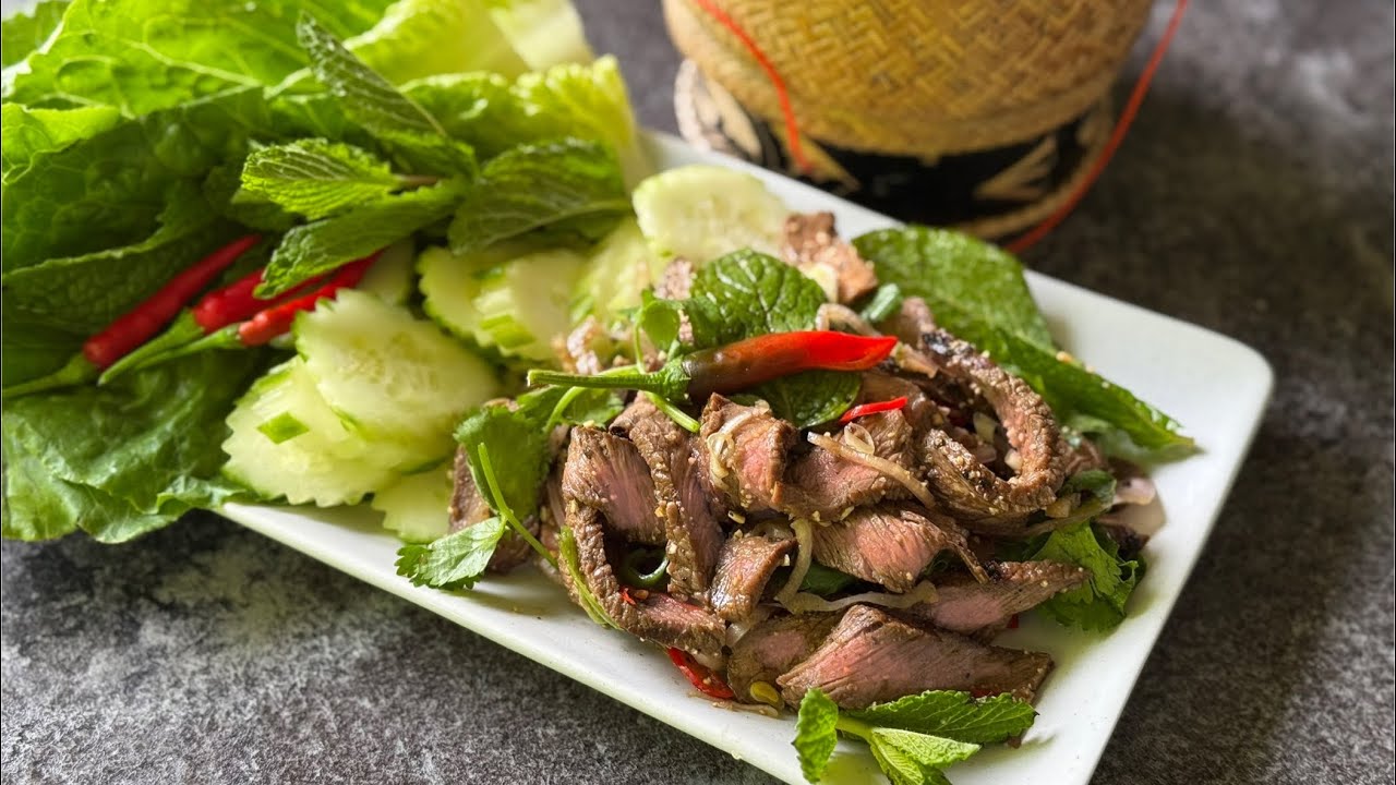 Nam Tok Seen or Nua - Beef Salad - Lower Carb - Easy Recipe