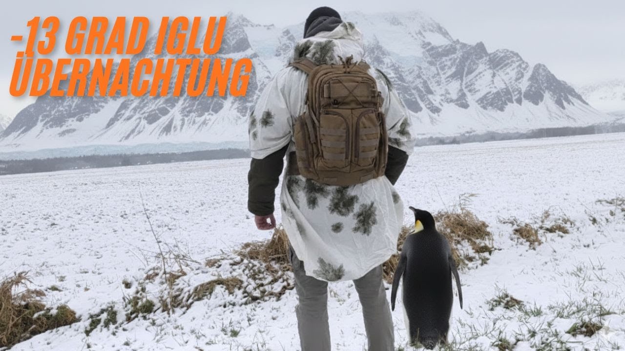 Übernachtung in einem Iglu extrem Kalte Survival Nacht überleben im Winter