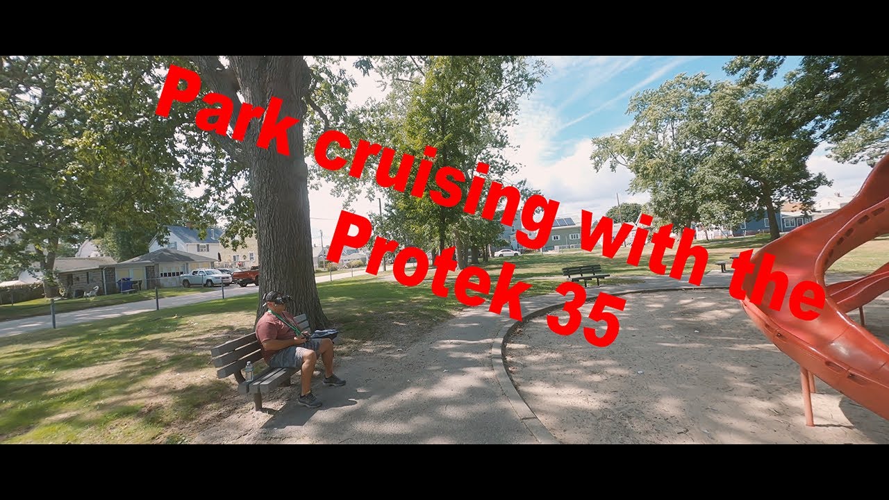 FPV park cruising with the Protek 35 cinewhooop.  Gopro Hero 8