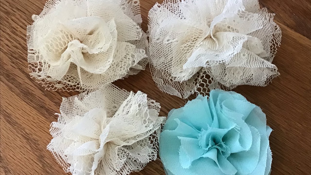Shabby Lace Flowers...No Sewing No Glue...