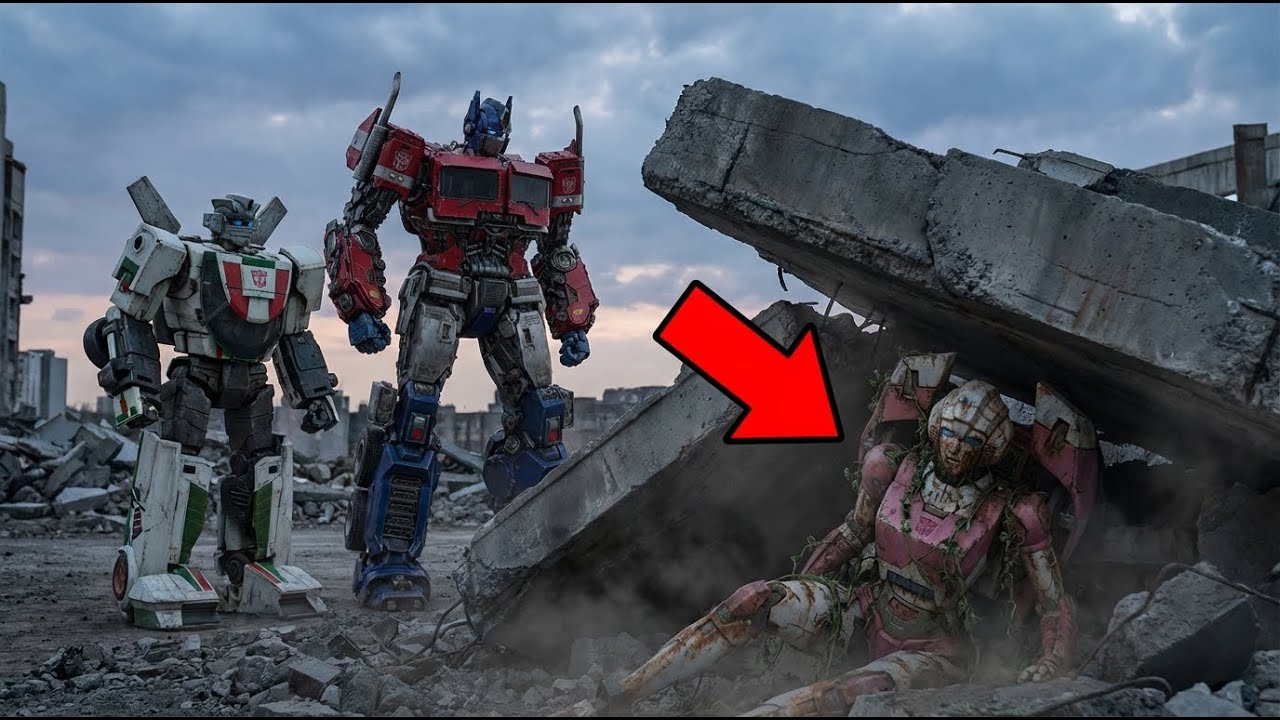 Arcee trapped under a massive rock — Optimus Prime rescues and upgrades her.| ASMR