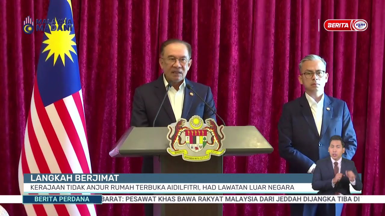 11 MAC -BP- LANGKAH BERJIMAT: KERAJAAN TIDAK ANJUR RUMAH TERBUKA AIDILFITRI, HAD LAWATAN LUAR NEGARA