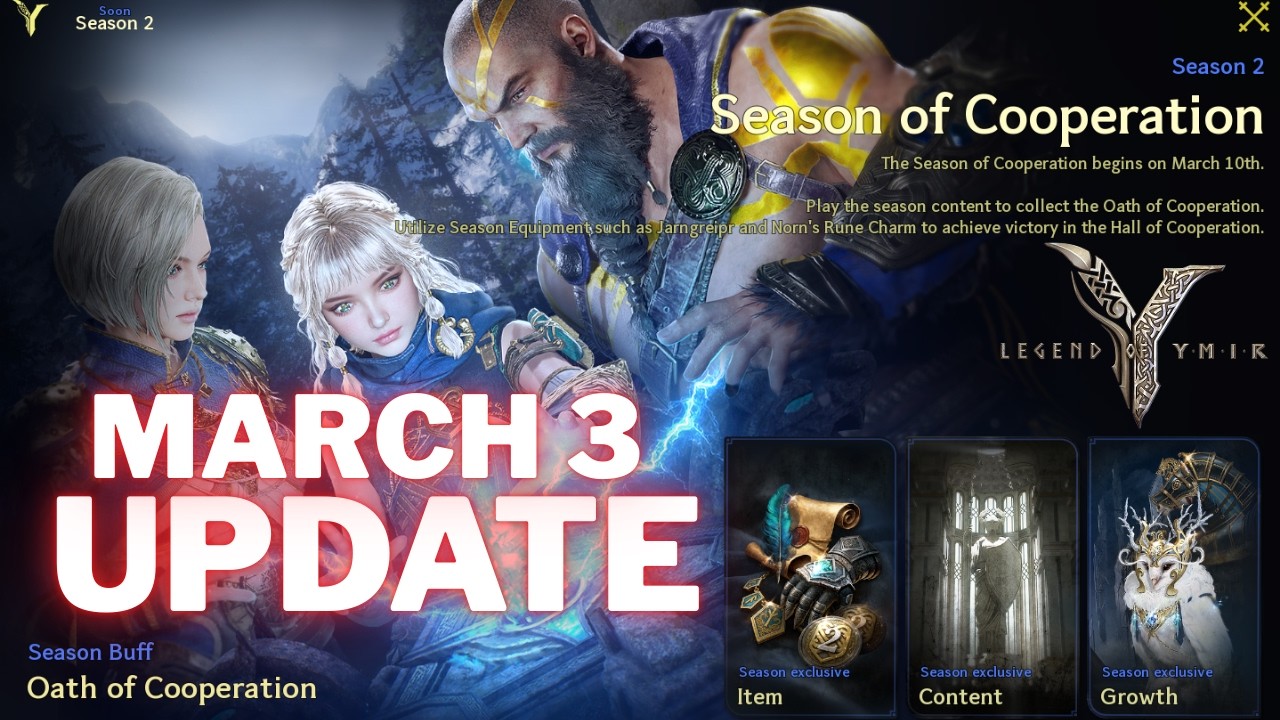 March 3 Updates | Legend of Ymir #ymir #legendofymir #newmmorpg #newcoupons