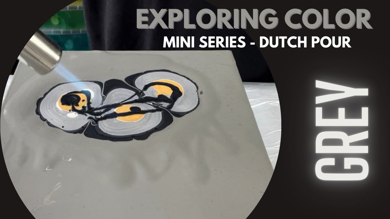 Elegant and Stylish Grey - Dutch Pour - Acrylic Pouring Fluid Art - Got to see this! Wow!